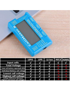 Comprobador de Batería Digital Langtu Cellmeter 8 en 1 2