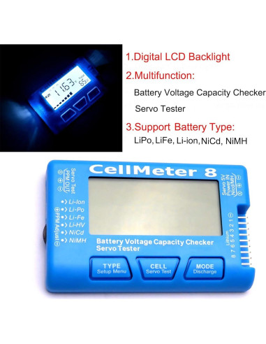 Comprobador de Batería Digital Langtu Cellmeter 8 en 1