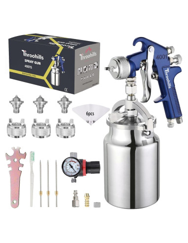 Juego de Pistola de Pulverización Throohills 1.4/1.7/2.0mm 1000cc