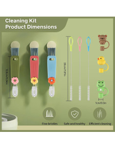 Juego de Cepillos de Limpieza Multifuncional VZZNN 3 Pcs 2