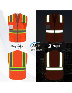 Chaleco de Seguridad Naranja Uno Mejor XL Reflectante 2