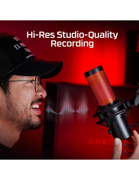 HyperX QuadCast 2 - Micrófono USB para Streaming y Podcasting