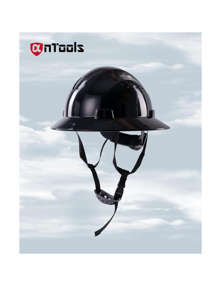 Casco de ala completa AnTools negro con ajuste 4 puntos