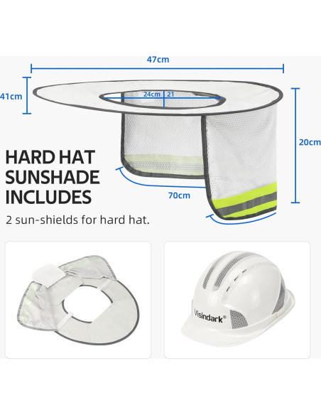 Sombrero de Seguridad Visindark con Sombra para Casco