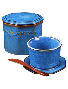 Crock de Mantequilla BoFuYuan Cerámica 225g con Tapa