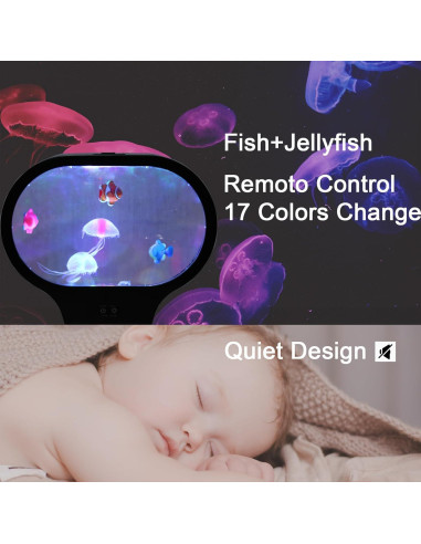 Lámpara de Medusa LED FineLiMoLa SMD-01, 17 Colores, USB