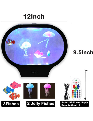 Lámpara de Medusa LED FineLiMoLa SMD-01, 17 Colores, USB