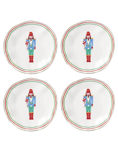 Set de 4 Platos de Acento Lenox Cascanueces Cerámica 20.96 cm