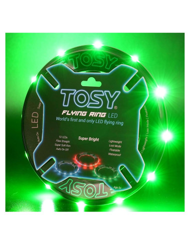 Anillo Volador TOSY - 12 LEDs RGB, Impermeable y Ligero