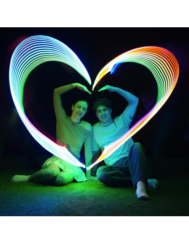 Anillo Volador TOSY - 12 LEDs RGB, Impermeable y Ligero