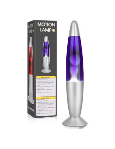 Lámpara de Movimiento Líquido Fumitt 33cm Cera Blanca Púrpura