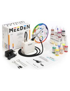 Kit de Aerógrafo MEEDEN AR35 con Compresor Silencioso