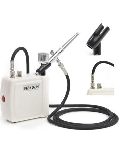 Kit de Aerógrafo MEEDEN AR35 con Compresor Silencioso 2