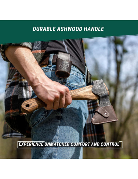 Hacha de Tallado BeaverCraft AX1 - Acero Forjado, Mango de Fresno
