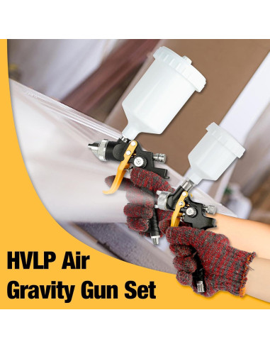 Pistola de Pintura HVLP Fornax ZAK3401 600ml 2 Boquillas