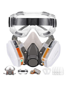 Máscara Respiratoria Media Cara - Filtros para Pintura y Gases