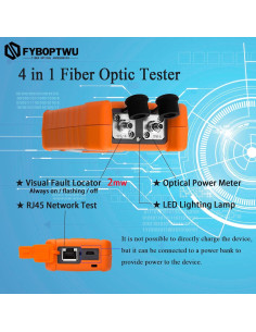 Probador de Fibra Óptica 4 en 1 Fyboptwu OPM y VFL 2