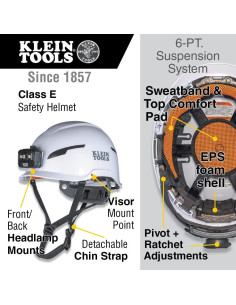 Casco de Seguridad Klein Tools Tipo-2 con Linterna Recargable 2
