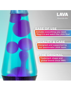 Lámpara LAVA Original 14.5" Aurora Borealis - Cera Púrpura 2