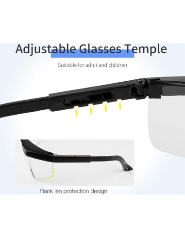 Gafas de Seguridad PETLESO Lentes Transparentes Antisalpicaduras