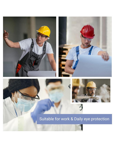 Gafas de Seguridad PETLESO Lentes Transparentes Antisalpicaduras