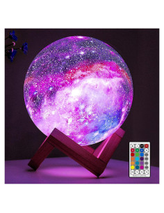 Lámpara de Luna BRIGHTWORLD 3D LED 16 Colores Control Remoto