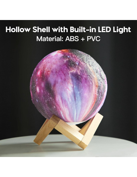 Lámpara de Luna BRIGHTWORLD 3D LED 16 Colores Control Remoto