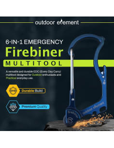 Firebiner 6-en-1 Elemento Al Aire Libre Mosquetón EDC 2