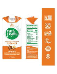 Crema de Avellana Nutpods - Sin Azúcar, Vegana, Keto, 4x11.2oz 2