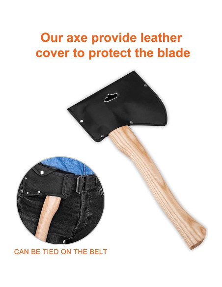 Hacha de Camping Gbivbe 38cm con Funda para Madera