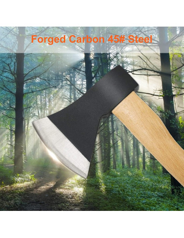 Hacha de Camping Gbivbe 38cm con Funda para Madera