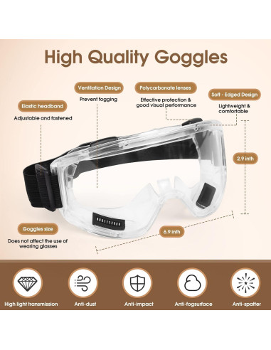 Máscara Respiratoria JLJ con Gafas y Filtros Reutilizables