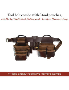 Combo Cinturón de Herramientas Style n Craft 22 Bolsillos 2