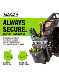 Cinturón de herramientas AWP L-903-1 cuero marrón 18 bolsillos 2