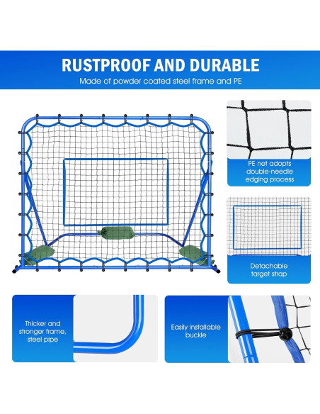 Red de Rebounder de Fútbol Winthai 1.46x1.13m Ajustable