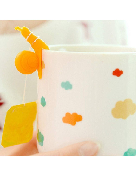 Marcadores de Té en Silicona AKOAK 10 Piezas Caracol Multicolor