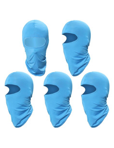 Paquete de 5 Mascarillas Balaclava Hombre UV Azul Cielo