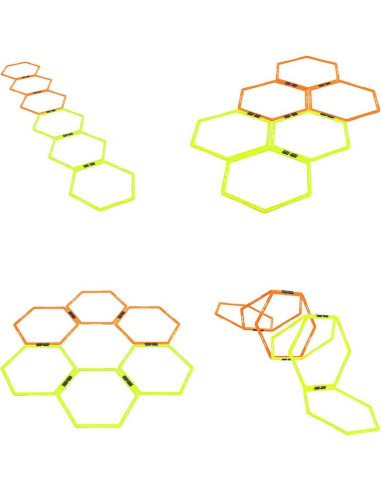 Anillos de Agilidad ZUKAM Hexagonales para Entrenamiento 12 Piezas