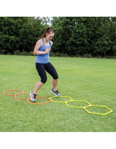 Anillos de Agilidad ZUKAM Hexagonales para Entrenamiento 12 Piezas