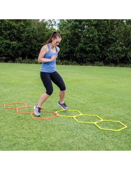 Anillos de Agilidad ZUKAM Hexagonales para Entrenamiento 12 Piezas