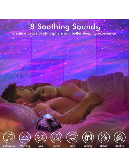 Proyector Estelar Rossetta LED con Altavoz Bluetooth y Ruido Blanco