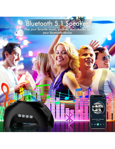 Proyector Estelar Rossetta LED con Altavoz Bluetooth y Ruido Blanco