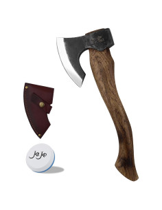 Hacha de Camping JXE JXO El Berserker 39.9 cm con Funda de Cuero