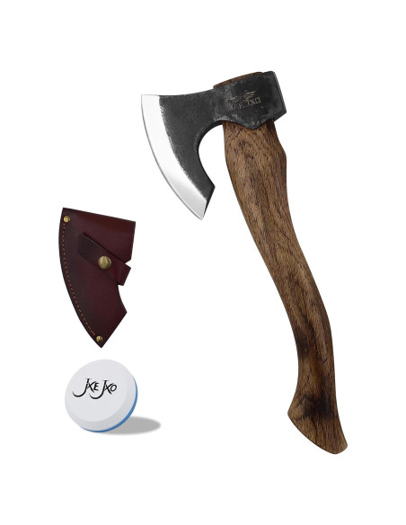 Hacha de Camping JXE JXO El Berserker 39.9 cm con Funda de Cuero