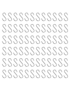 Ganchos en S mini de acero inoxidable Shapenty 1.4x0.6cm 100PCS