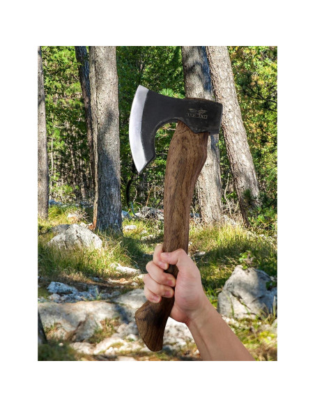 Hacha de Camping JXE JXO El Berserker 39.9 cm con Funda de Cuero