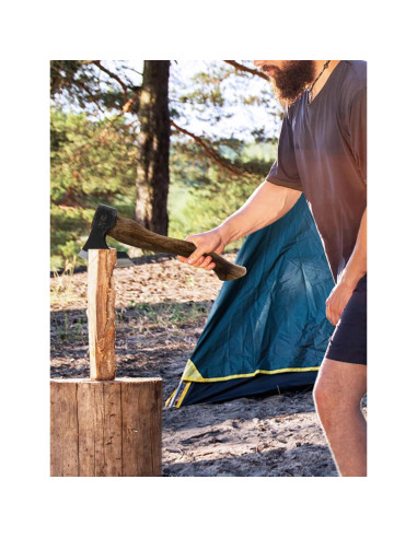 Hacha de Camping JXE JXO El Berserker 39.9 cm con Funda de Cuero