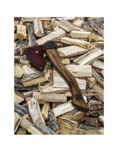 Hacha de Camping JXE JXO El Berserker 39.9 cm con Funda de Cuero