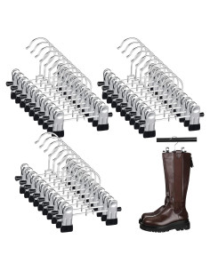 Yinkin 30 Perchas de Botas de Acero Inoxidable Portátiles