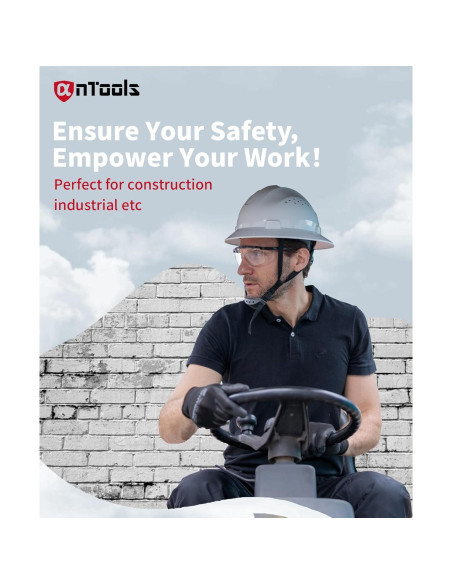 Casco de construcción AnTools blanco con suspensión ajustable